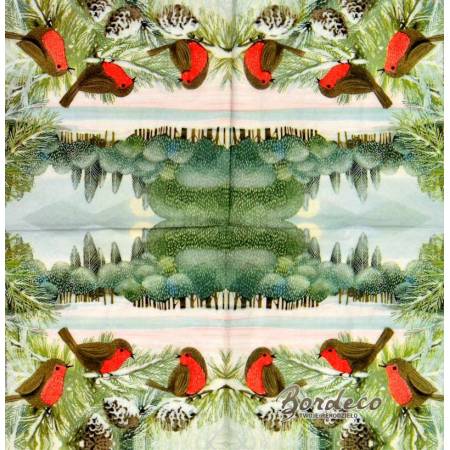 Serwetka decoupage firmy PPD ptaszki 25x25cm